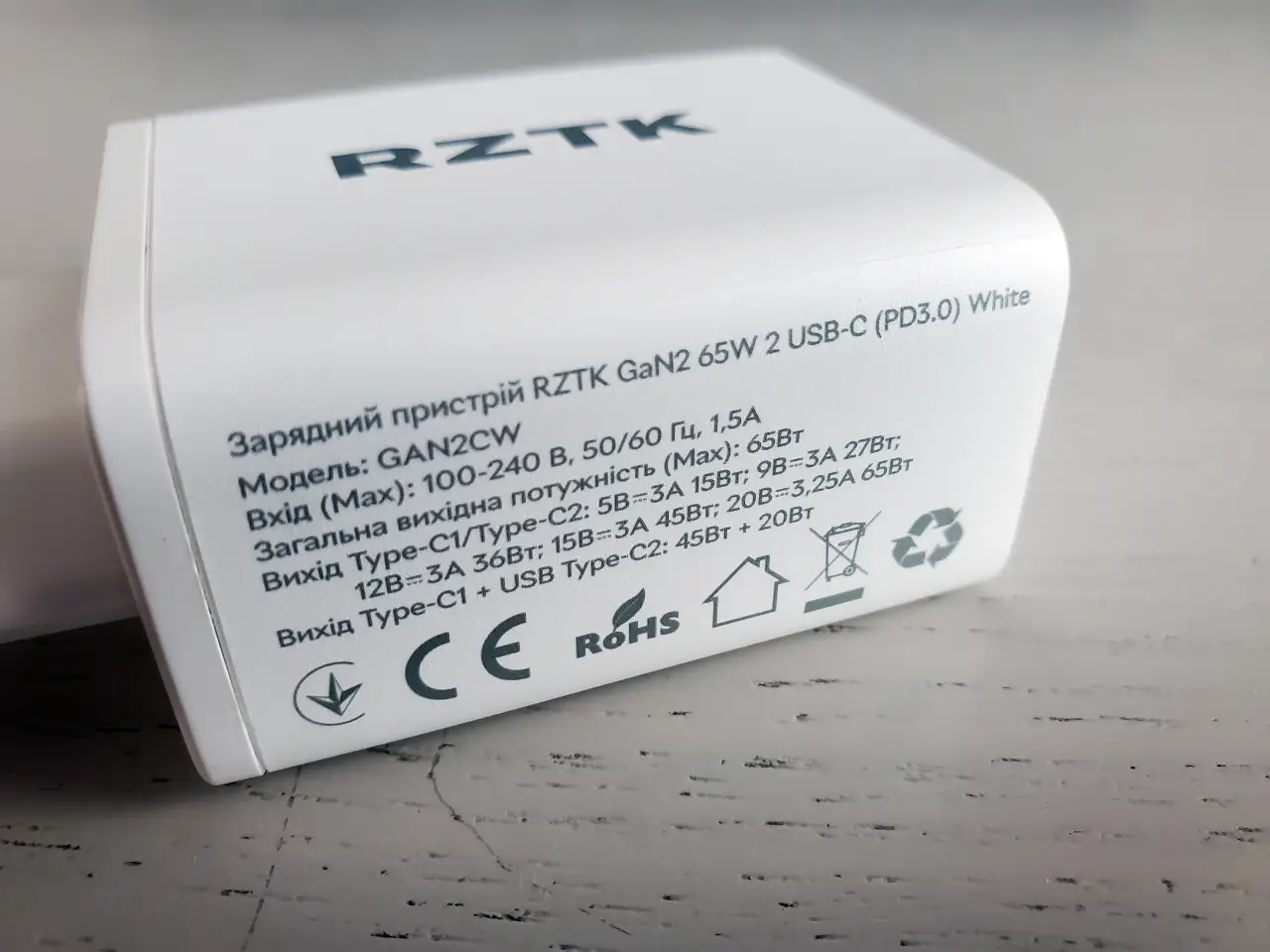 GaN2 65W - specifications