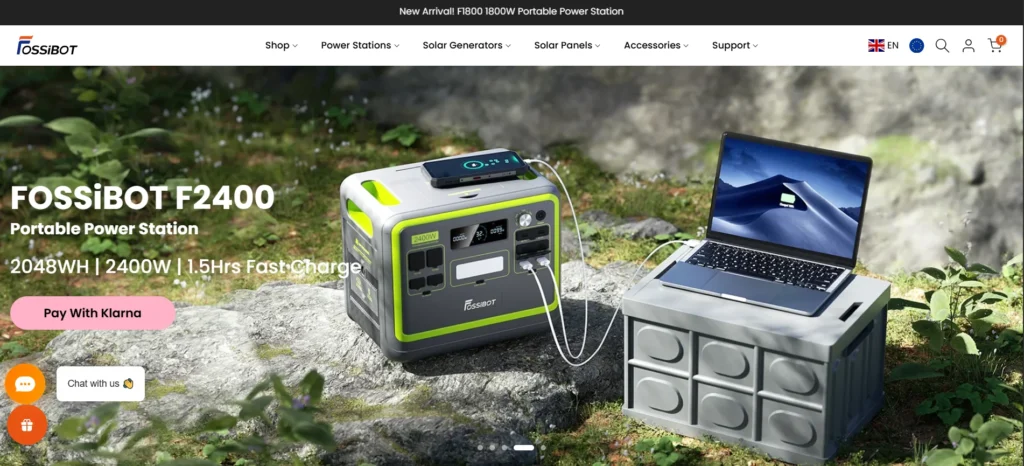 Official Fossibot site with promo deal