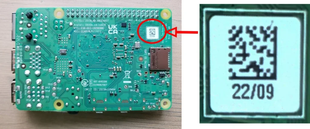 Unique Data Matrix code on Raspberry Pi