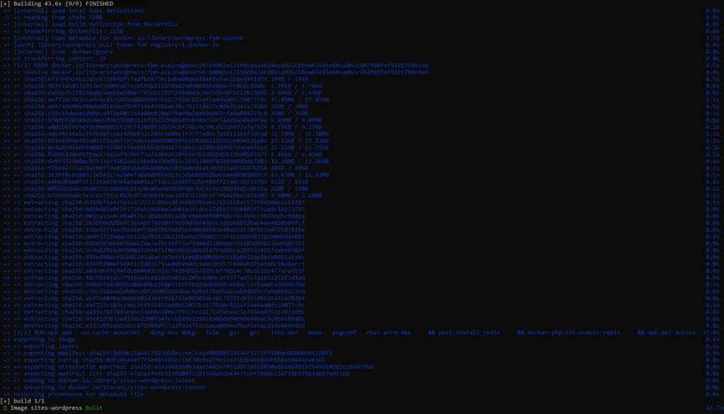 Build wordpress docker image